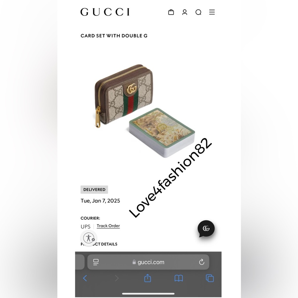 Authentic Gucci card case with playing card set - Picture 6 of 6